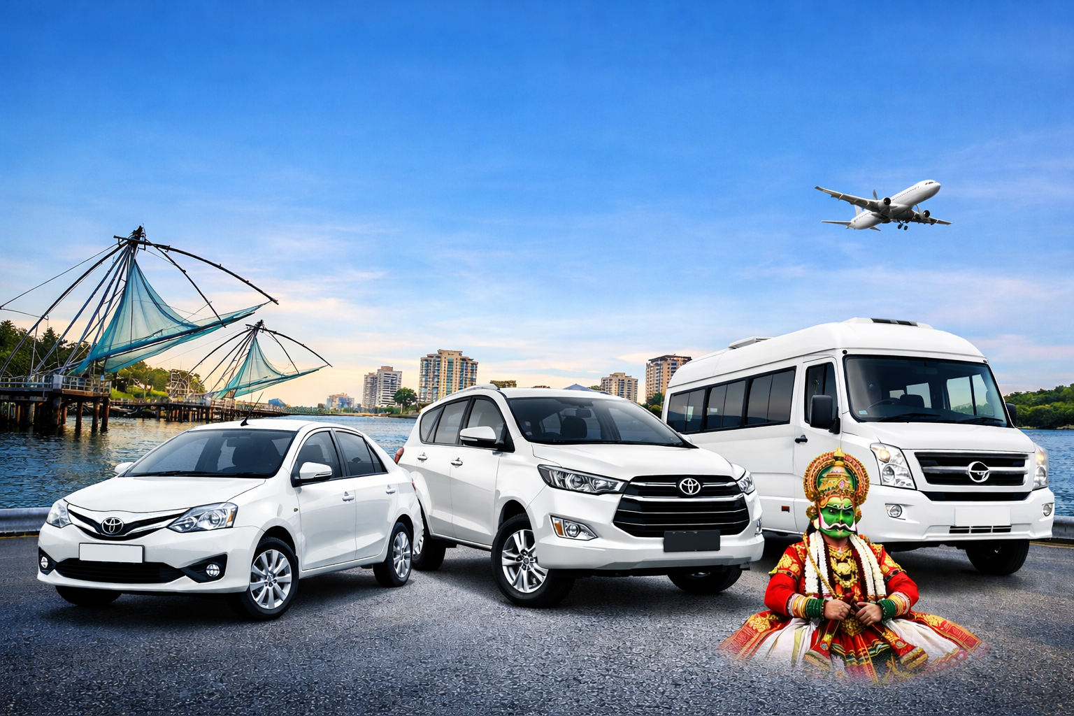 Kochi taxi service Kerala taxi booking Kochi airport taxi tempo traveller rental and cab services in Kochi