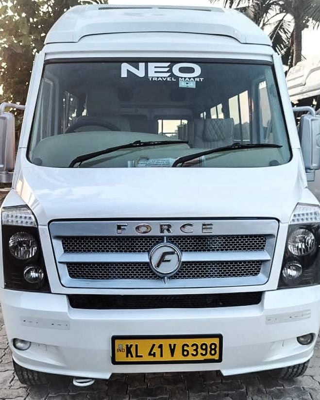 15 seater tempo hire in kerala, mini traveller bus 17 seater, 16 seater maharaja tempo traveller