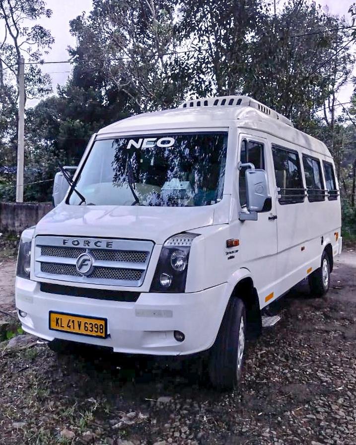 15 seater tempo hire in kerala, mini traveller bus 17 seater, 16 seater maharaja tempo traveller
